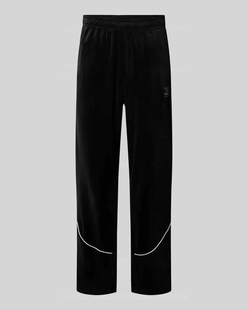 Karl Kani Sweatpants mit Label-Stitching Modell 'Kani Varsity Black