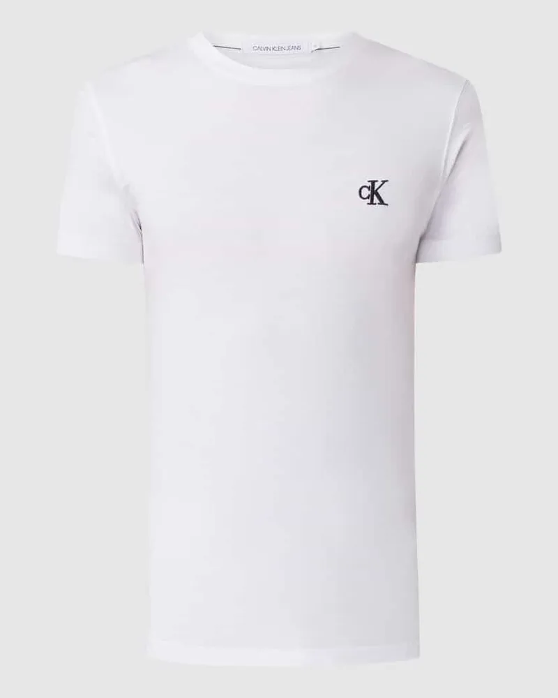 Calvin Klein T-Shirt aus Baumwolle Weiss