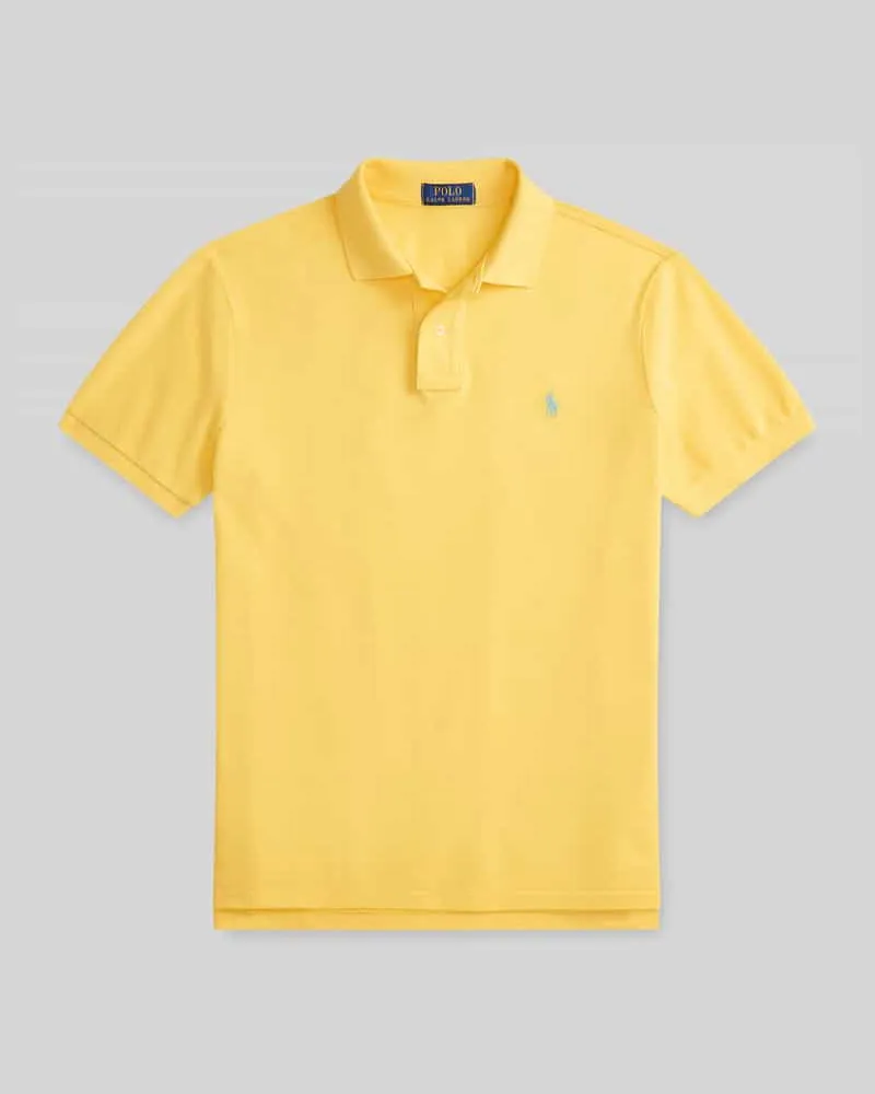Ralph Lauren Slim Fit Poloshirt aus reiner Baumwolle Gelb