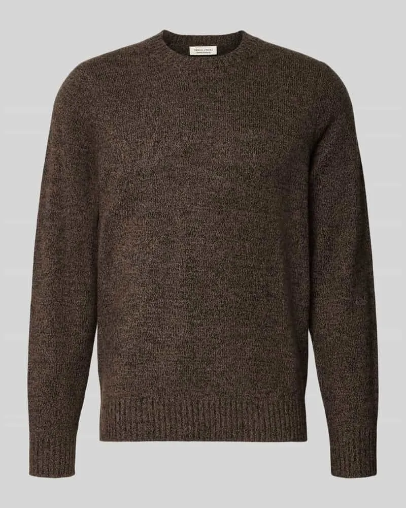 Casual Friday Wollpullover aus Woll-Mix Hellbraun