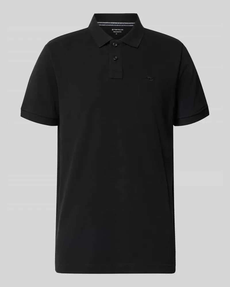 Tom Tailor Regular Fit Poloshirt aus Baumwoll-Mix Black