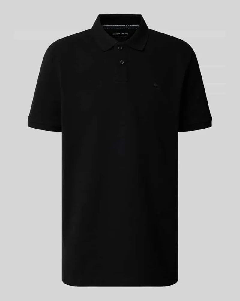 Tom Tailor Regular Fit Poloshirt aus Baumwoll-Mix Black