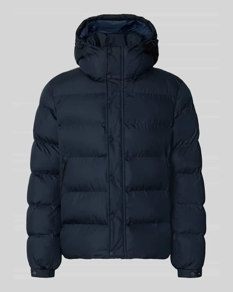 HUGO BOSS Regular Fit Steppjacke mit Kapuze Modell 'Omaris Marine