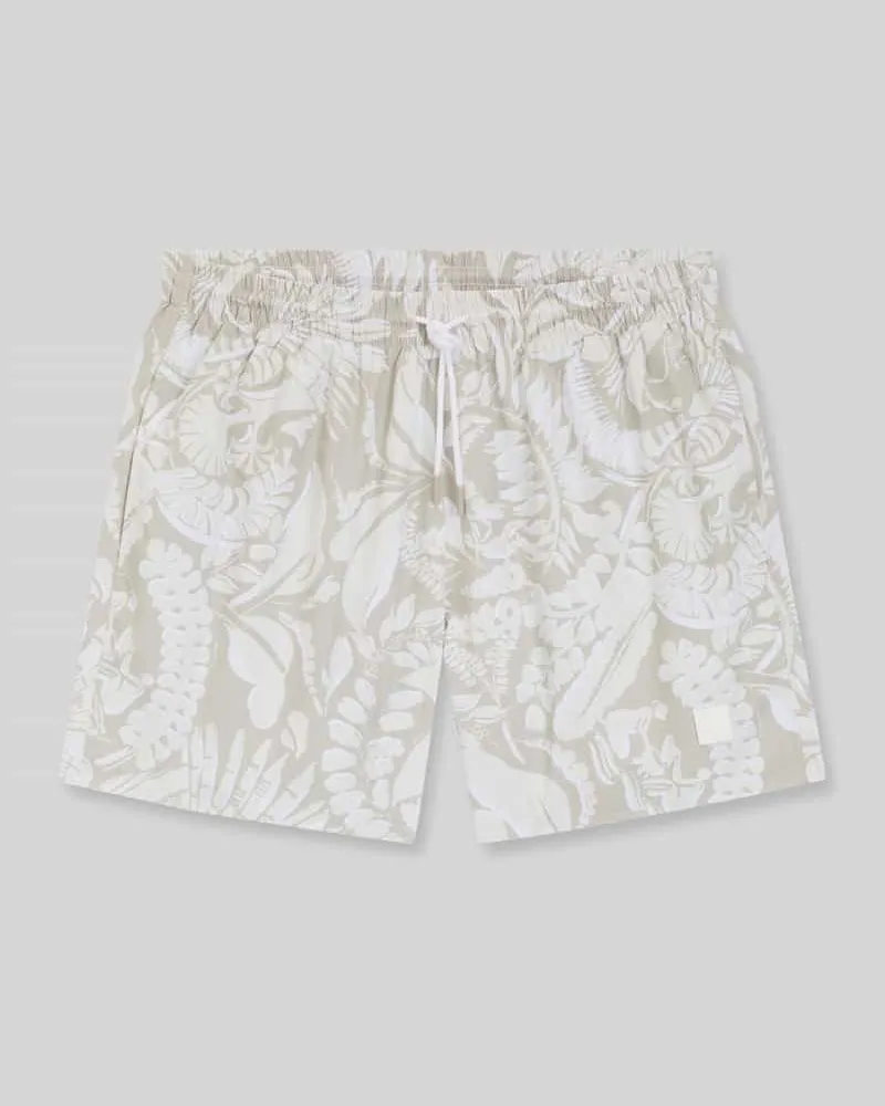 HUGO BOSS Regular Fit Badeshorts mit Allover-Muster Modell 'PIRANHA Sand
