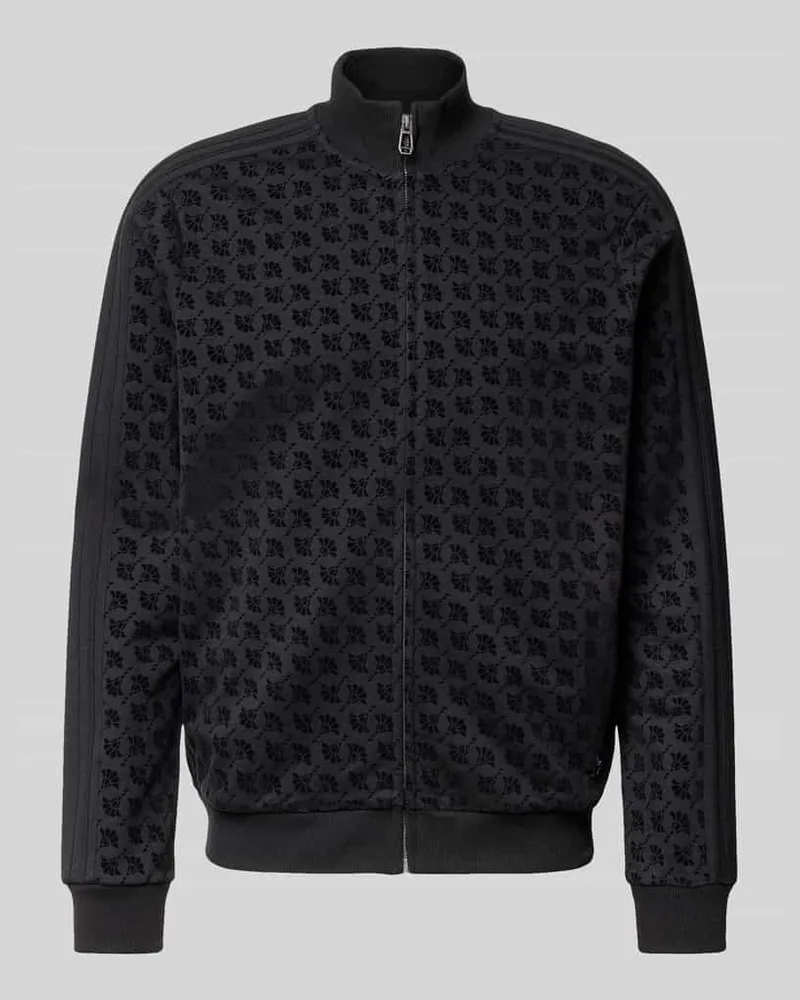 JOOP! Sweatjacke mit Label-Detail und Stehkragen 