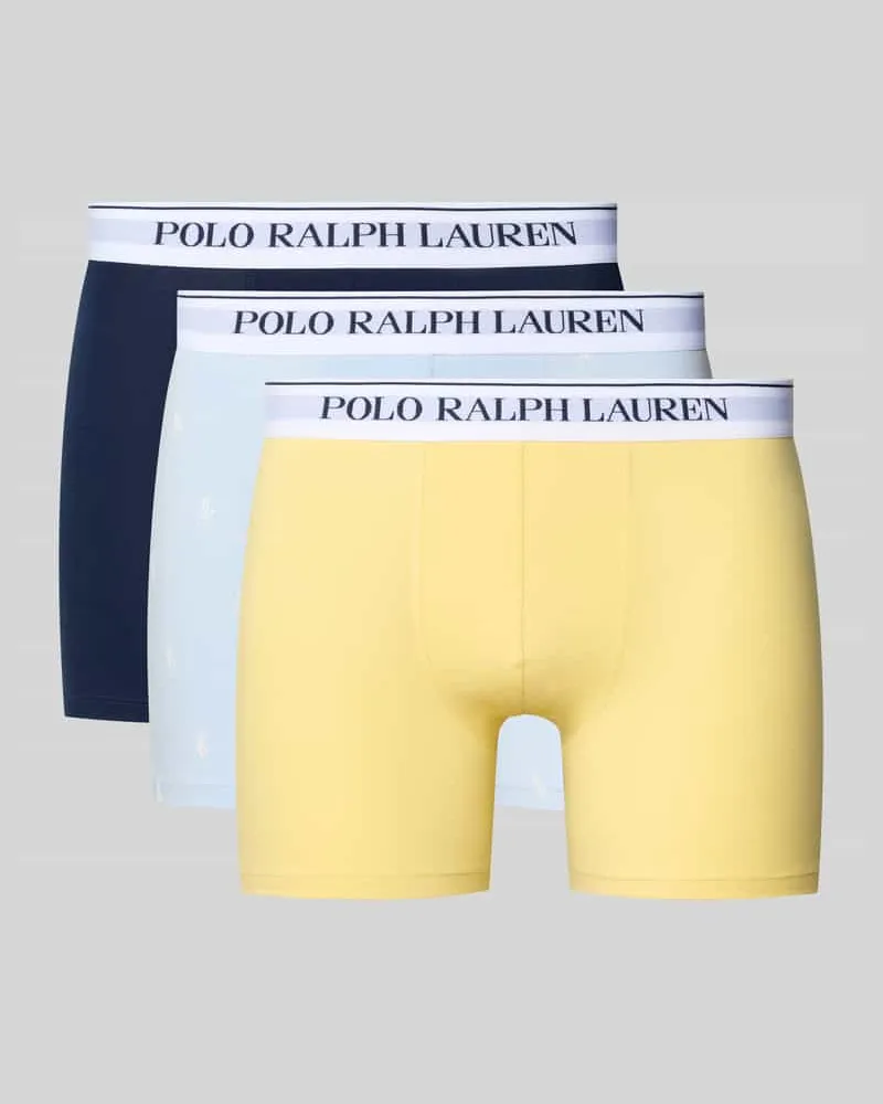 Ralph Lauren Boxershorts mit elastischem Logo-Bund im 3er-Pack Gelb
