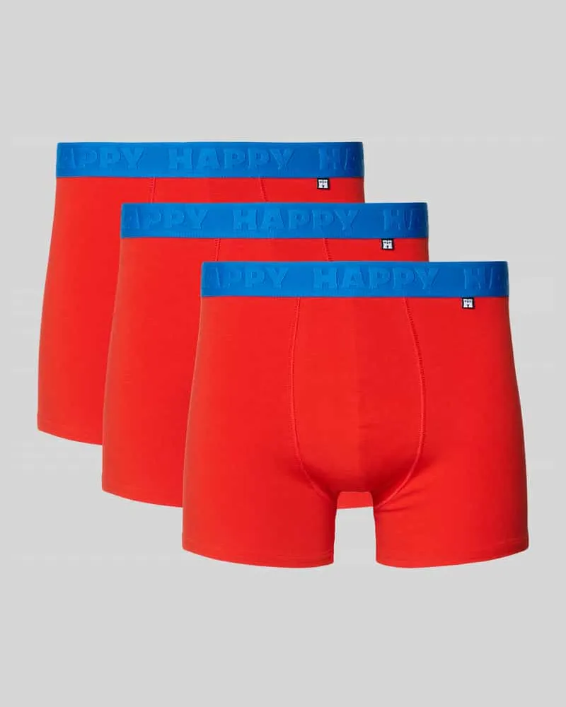 Happy Socks Trunks mit elastischem Bund im 3er-Pack Rot