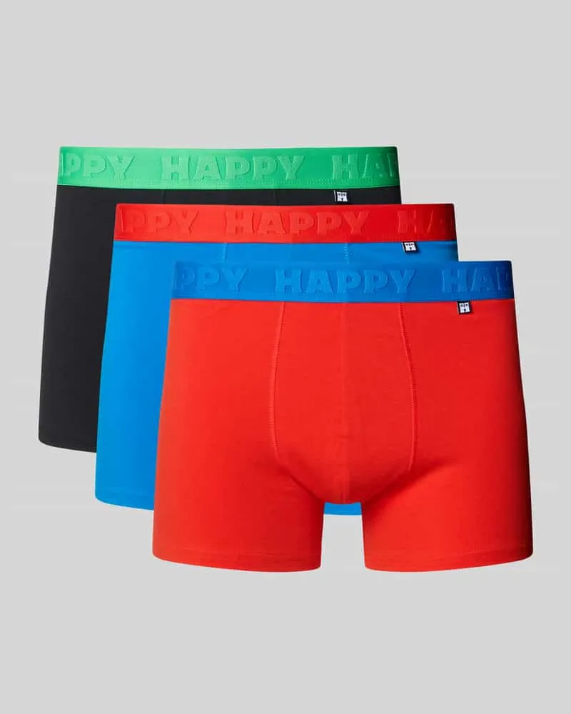 Happy Socks Trunks mit elastischem Bund im 3er-Pack Rot