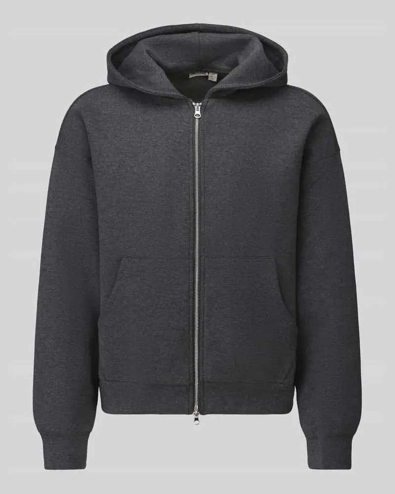 Only & Sons Boxy Fit Sweatjacke aus Baumwoll-Mix Modell 'GOYLE Dunkelgrau
