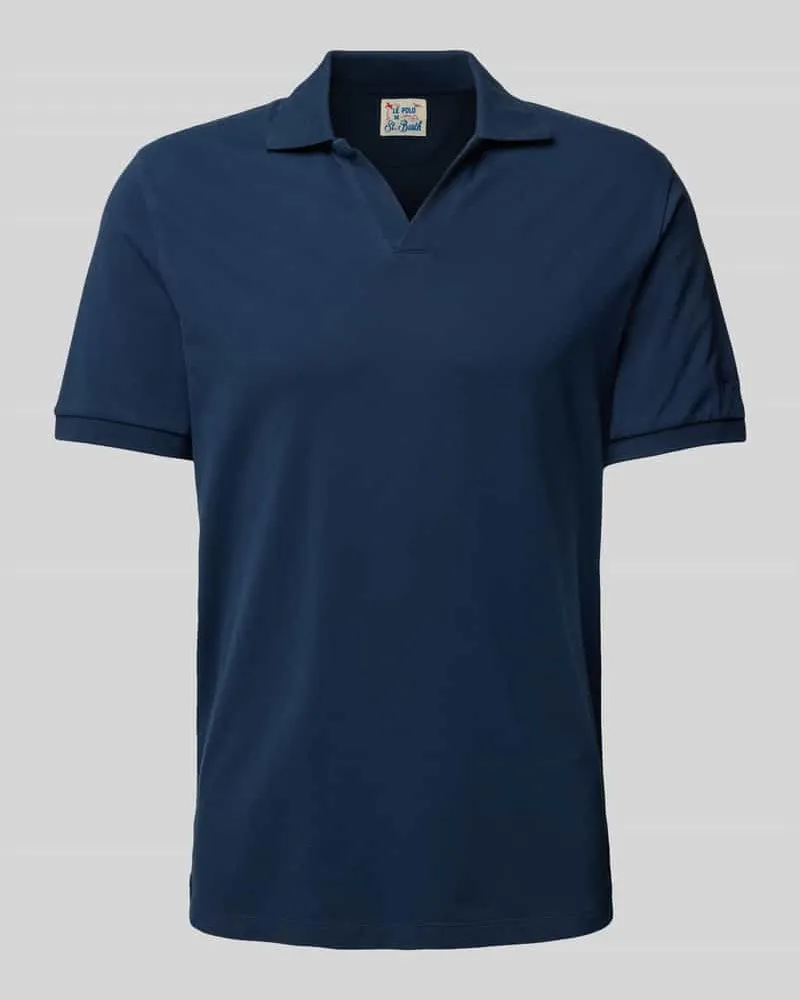 MC2 Saint Barth Regular Fit Poloshirt mit V-Ausschnitt Modell 'CHARLES Marine