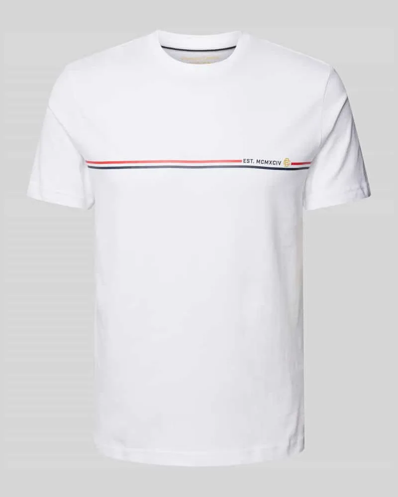 Christian Berg T-Shirt mit Label-Print Weiss