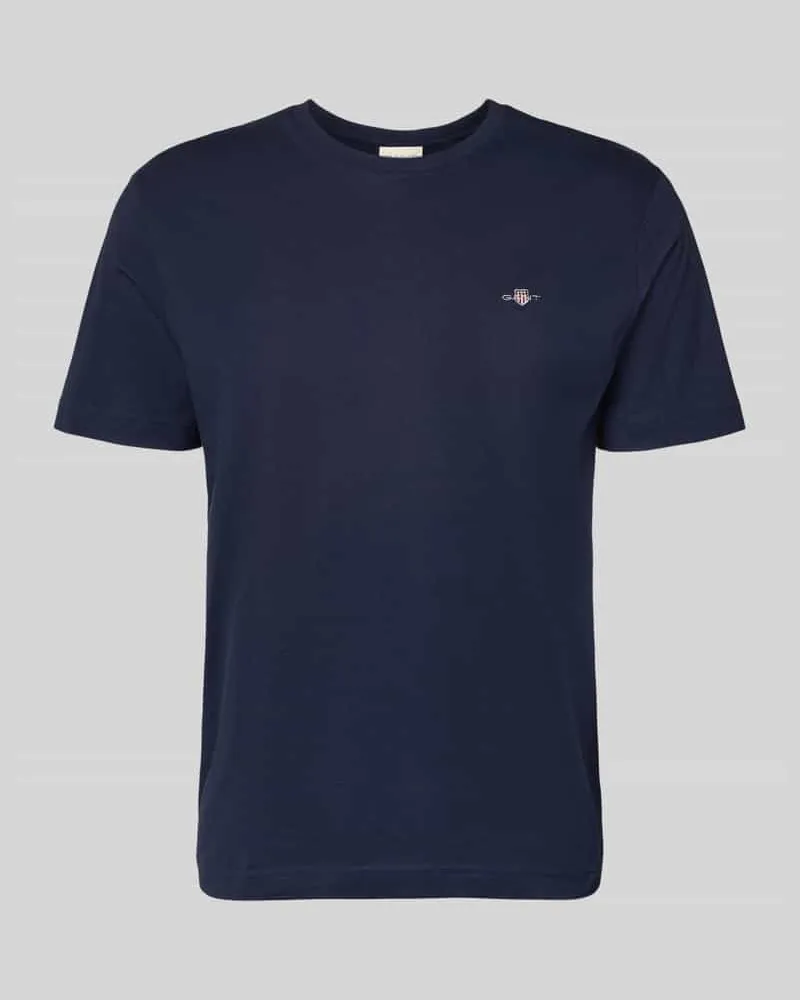 Gant Regular Fit T-Shirt mit Label-Stitching Modell 'SHIELD Marine