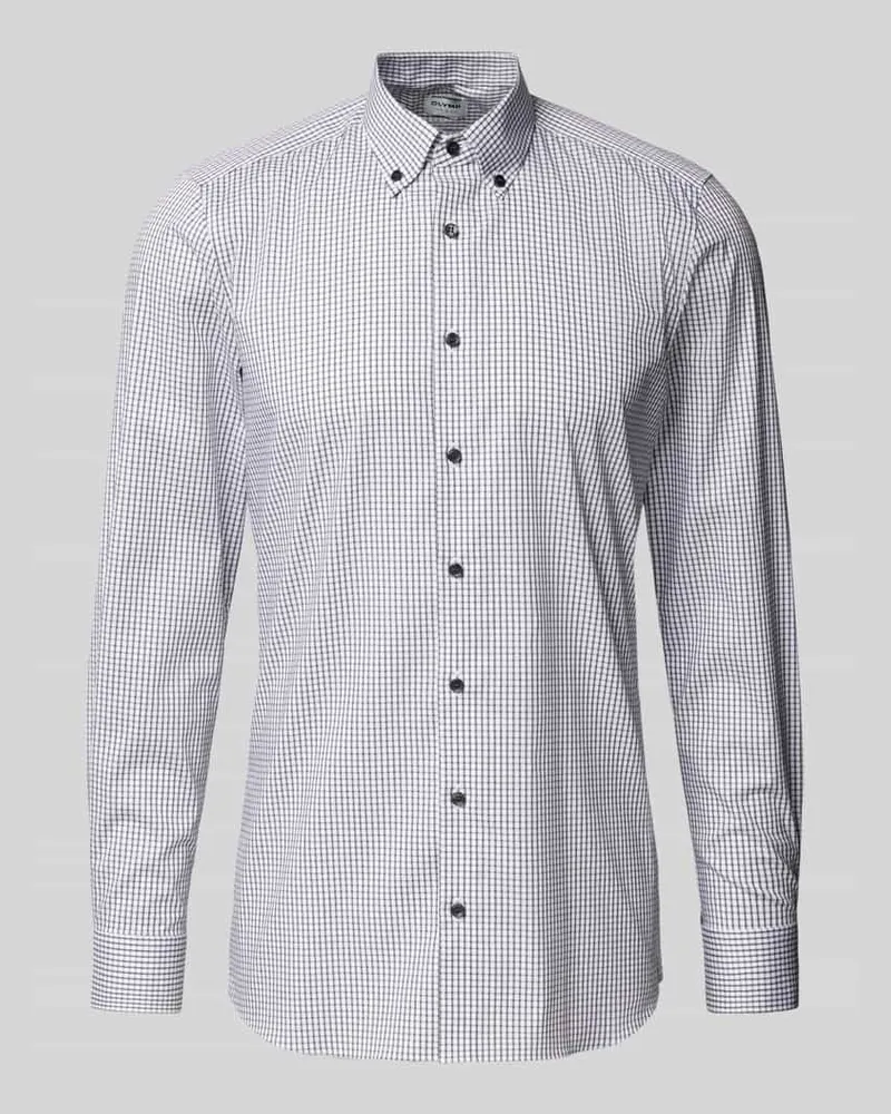 Olymp Slim Fit Businesshemd mit Button-Down-Kragen 