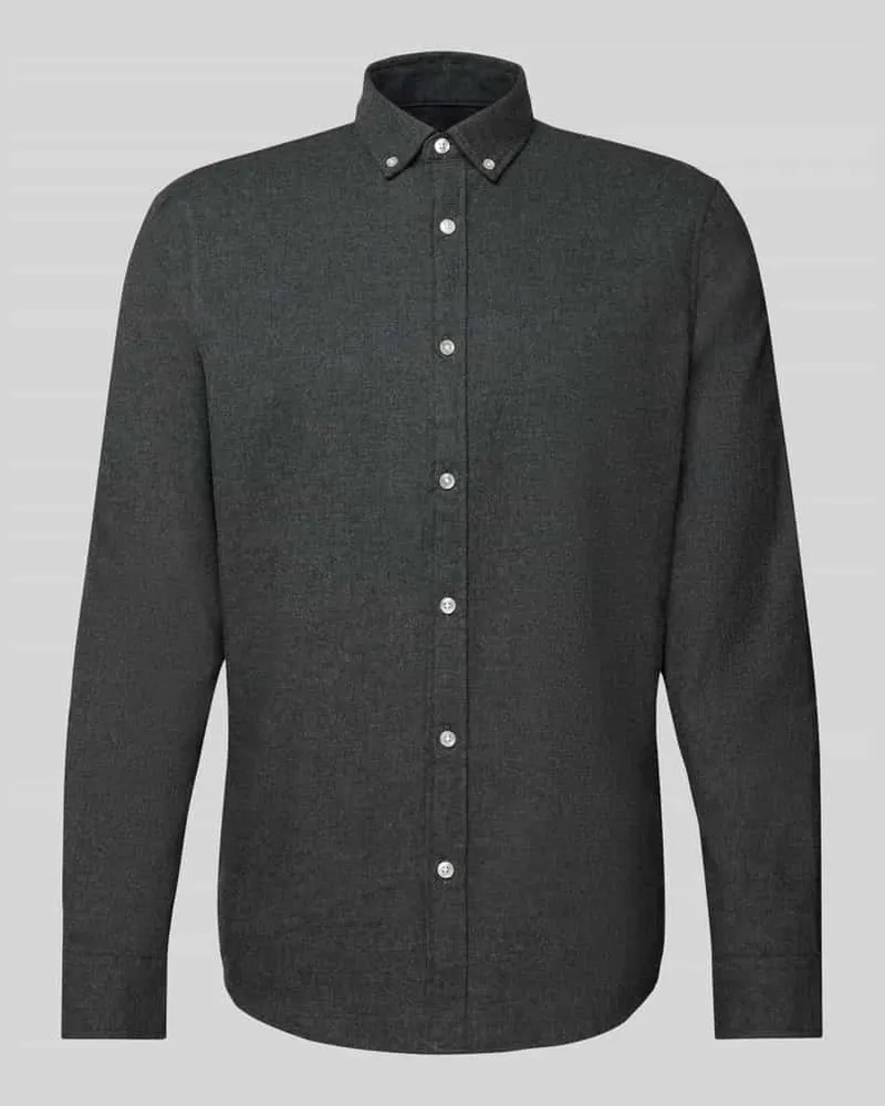 McNeal Regular Fit Freizeithemd mit Button-Down-Kragen Dunkelgrau