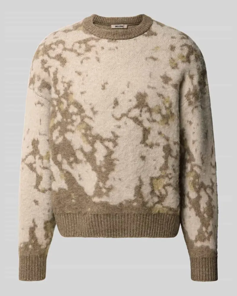 Only & Sons Pullover mit gerippten Abschlüssen Beige