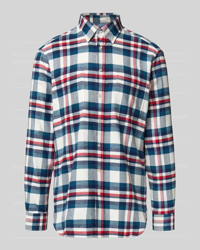 Christian Berg Regular Fit Freizeithemd mit Button-Down-Kragen 