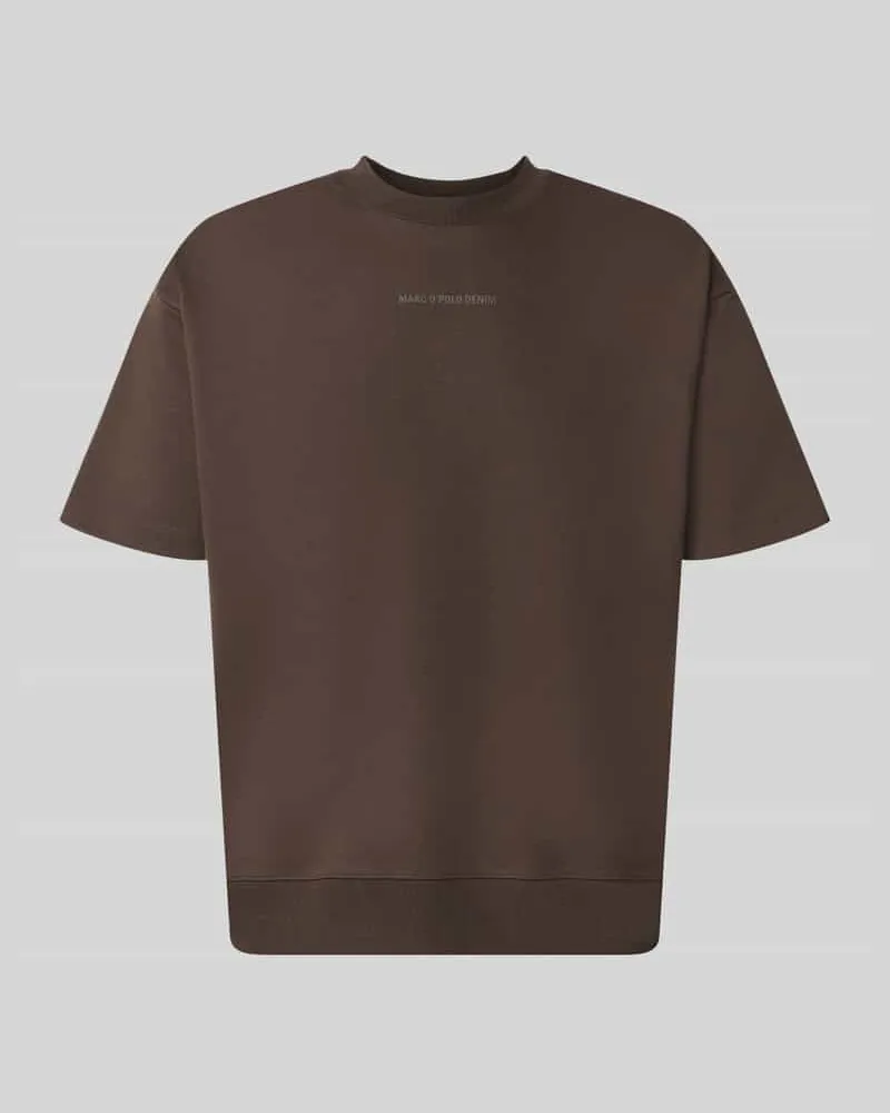 Marc O'Polo Boxy Fit Shirt aus Baumwoll-Mix Schoko