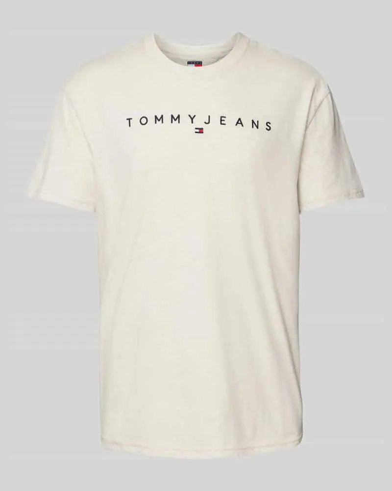 Tommy Hilfiger Regular Fit T-Shirt aus reiner Baumwolle mit Label Stitching 