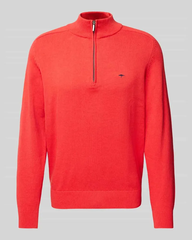 Fynch-Hatton Strickpullover mit Label-Stitching 