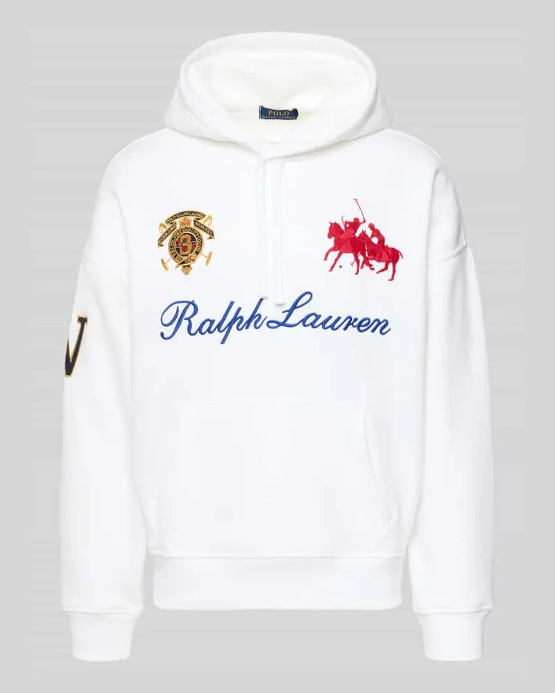 Ralph Lauren Relaxed Fit Hoodie aus Baumwoll-Mix Weiss