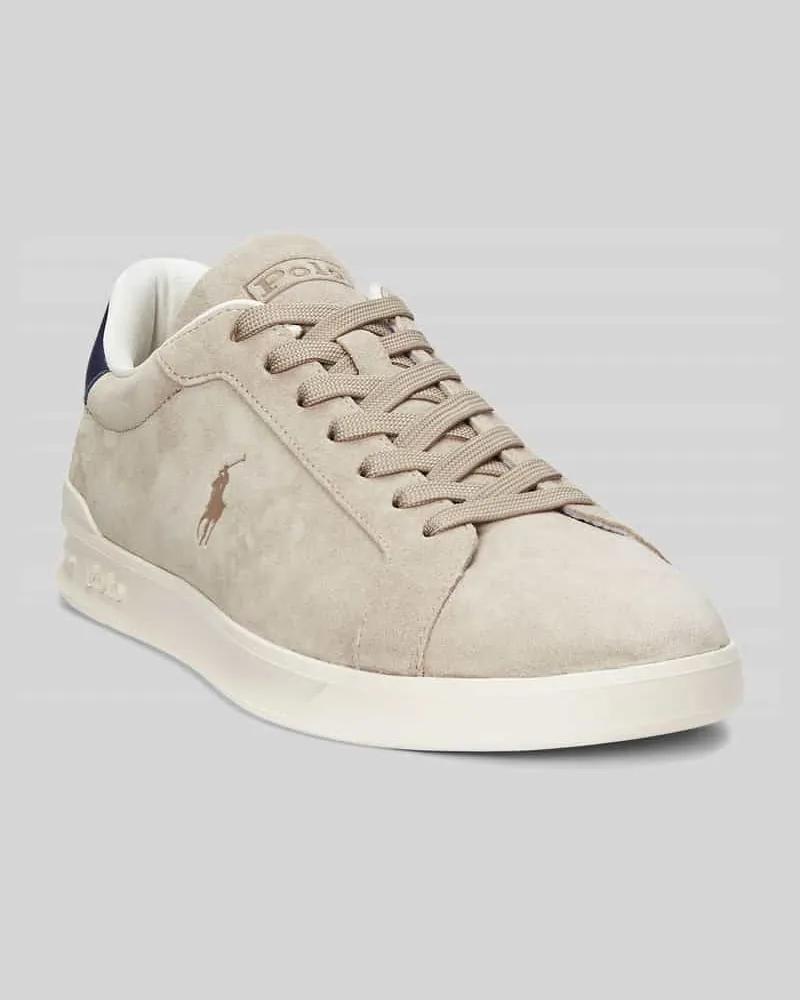Ralph Lauren Sneaker aus echtem Veloursleder Beige