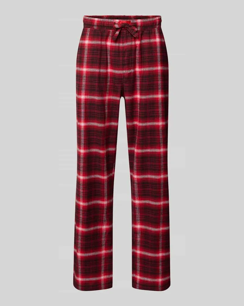 HUGO BOSS Comfort Fit Pyjama-Hose aus reiner Baumwolle Modell 'LOUK Bordeaux