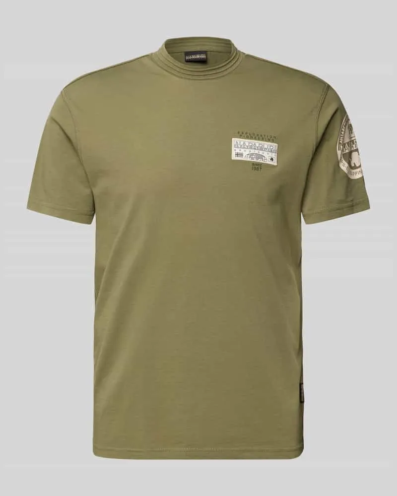 Napapijri T-Shirt mit Label-Patch Modell 'AMUNDSEN 