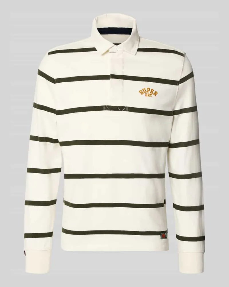 Superdry. Poloshirt aus reiner Baumwolle Weiss