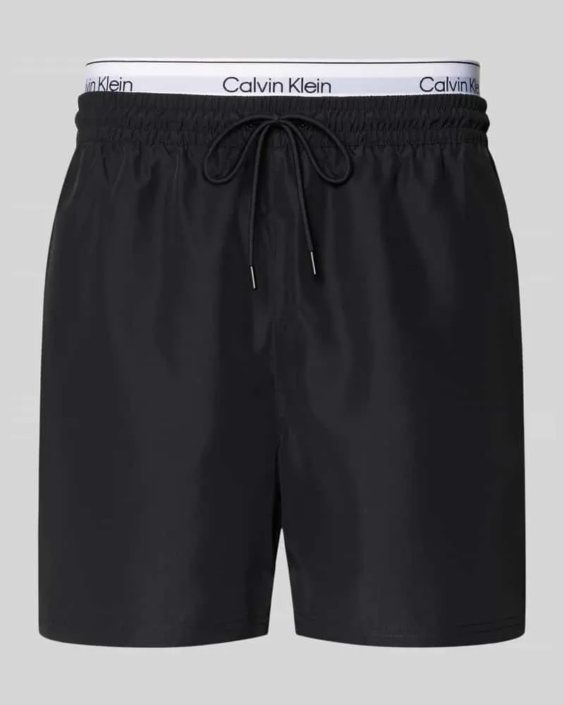 Calvin Klein Regular Fit Shorts mit integriertem Slip Black