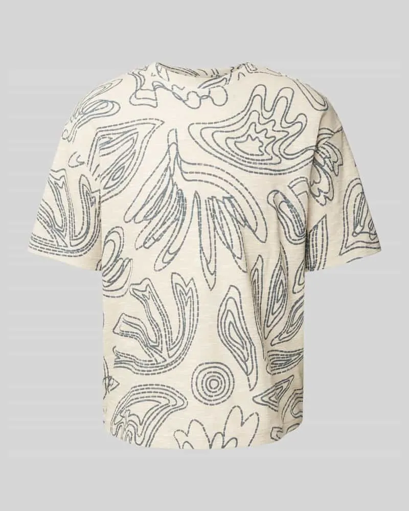 McNeal T-Shirt mit geripptem Rundhalsausschnitt 