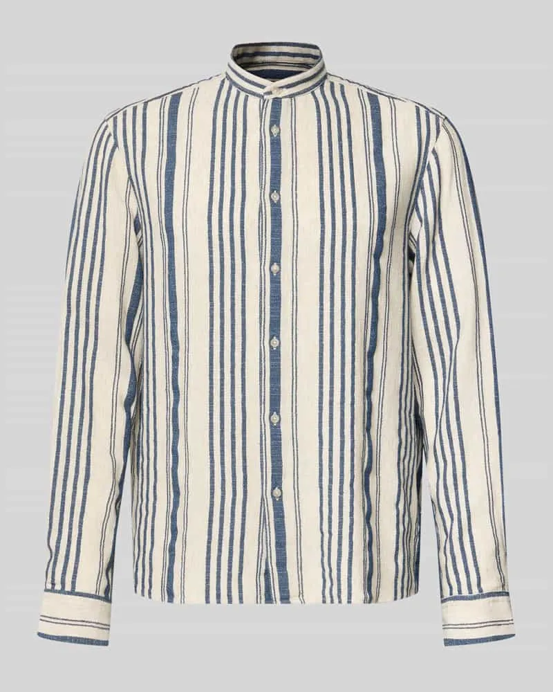 cinque Regular Fit Freizeithemd mit Leinen-Anteil Beige