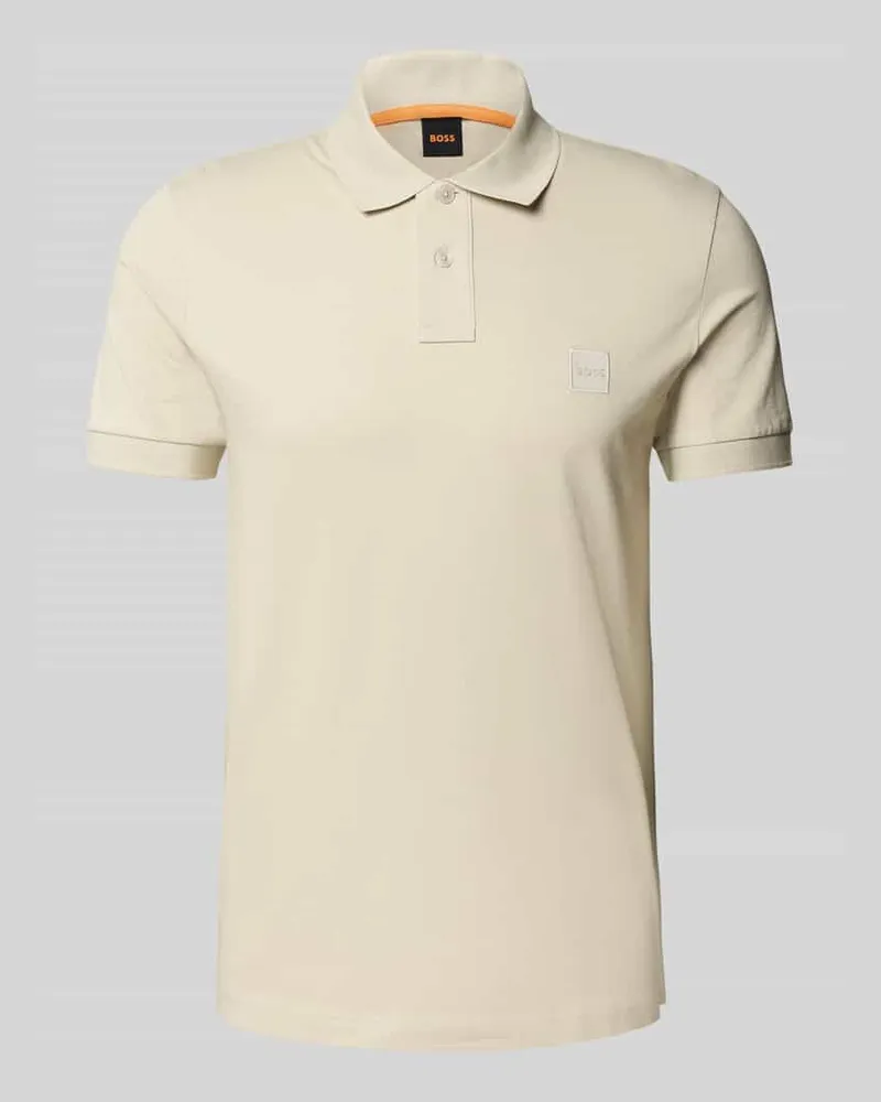 HUGO BOSS Slim Fit Poloshirt aus Baumwoll-Mix Sand