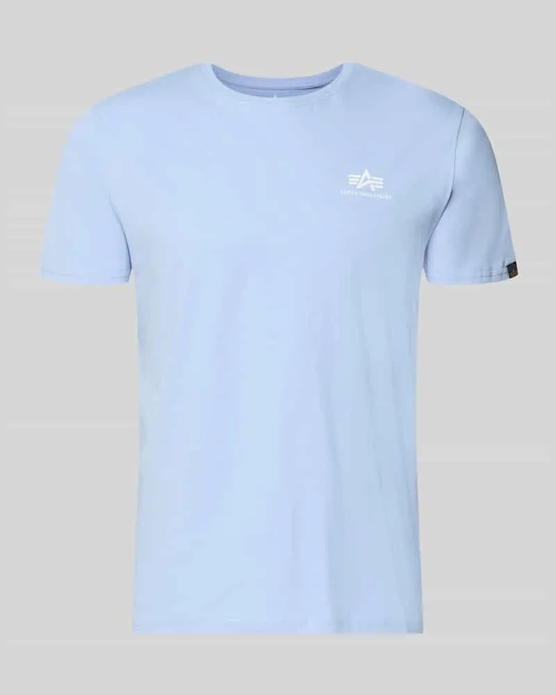 Alpha Industries T-Shirt mit Label-Details Modell 'BASIC Hellblau