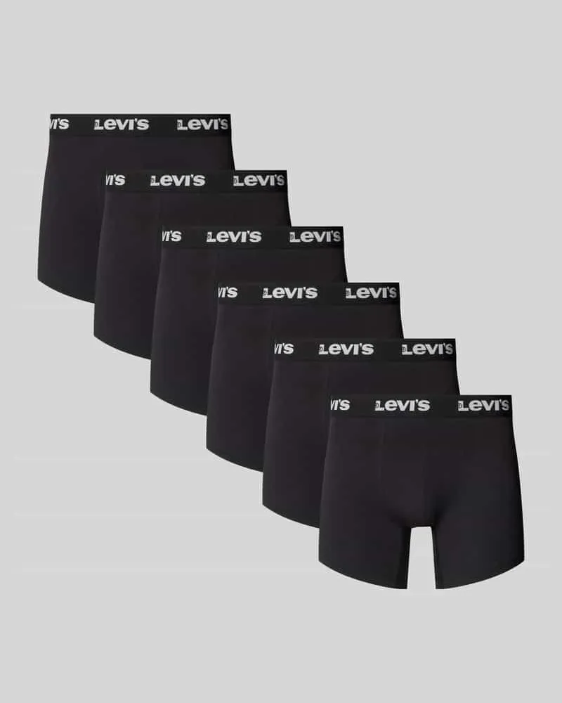 Levi's Pant & Trunk mit elastischem Label-Bund im 6er-Pack Modell 'LOGO BOXER Black