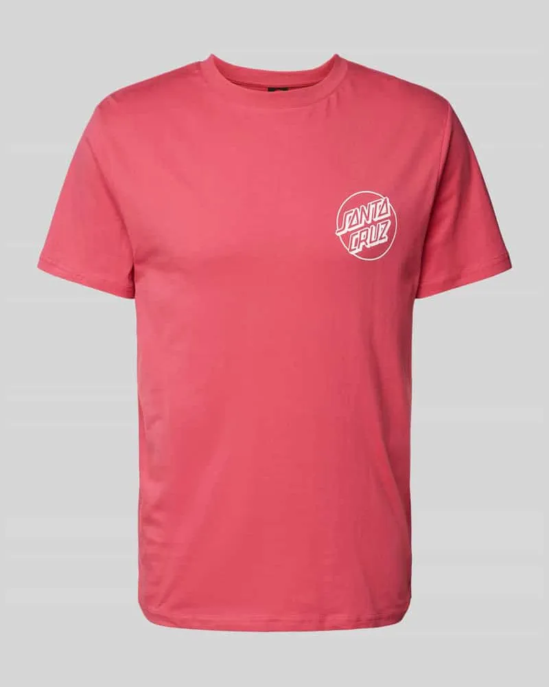 Santa Cruz T-Shirt mit Label-Print Rot