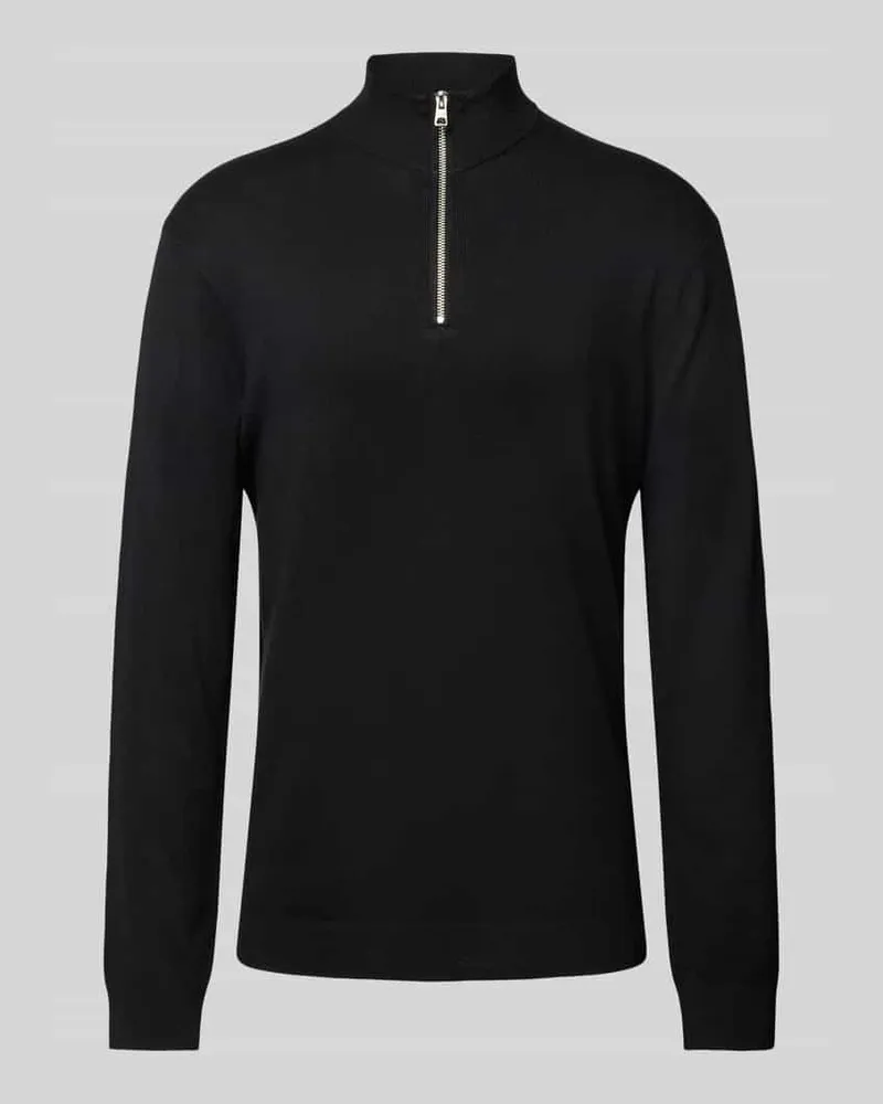 Only & Sons Strickpullover aus Viskose-Mix mit Stehkragen 