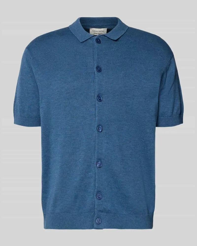 Casual Friday Freizeithemd mit 1/2-Arm Modell 'BELLS Rauchblau