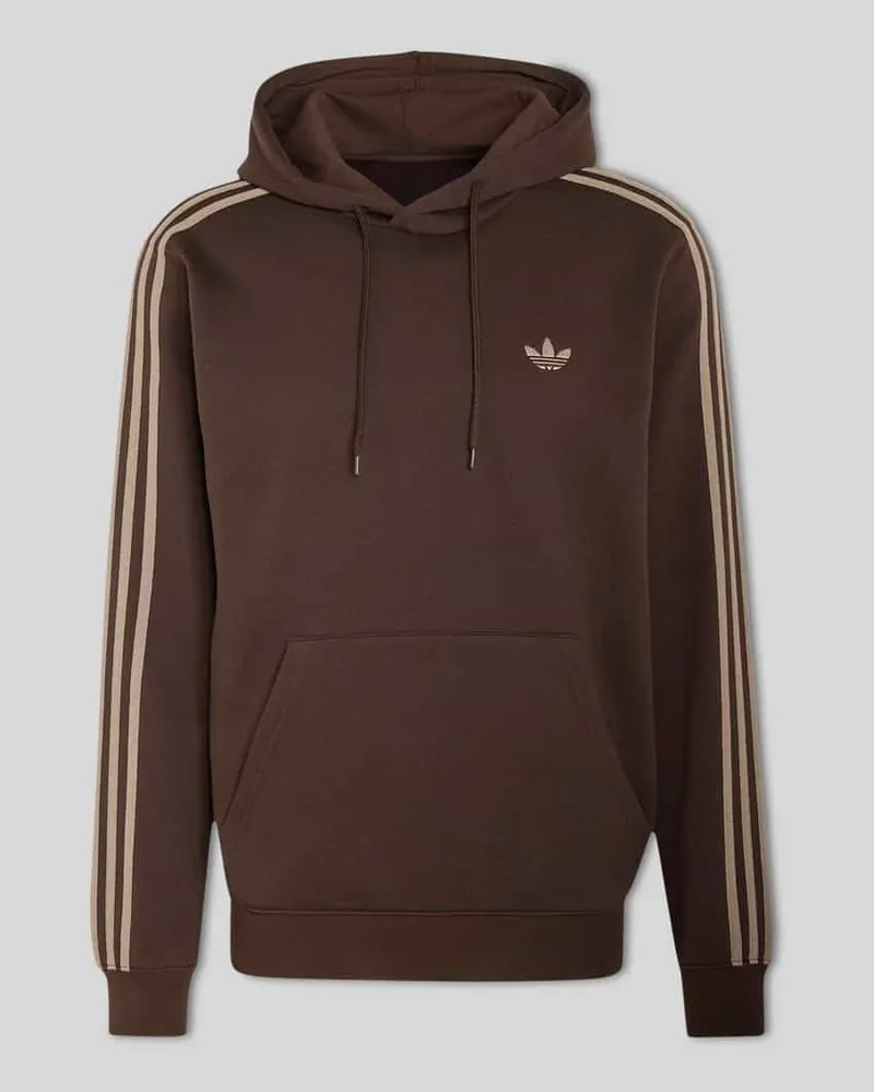 adidas Relaxed Fit Hoodie aus Baumwoll-Mix Dunkelbraun
