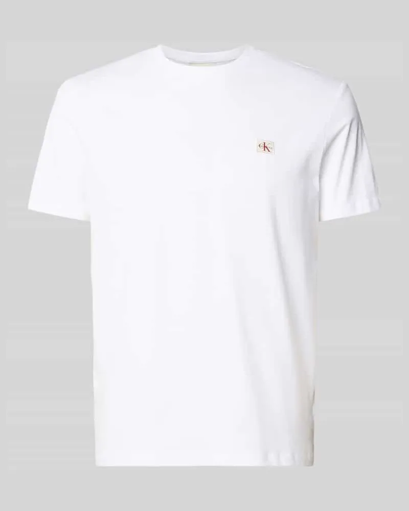 Calvin Klein T-Shirt mit Label-Badge Weiss