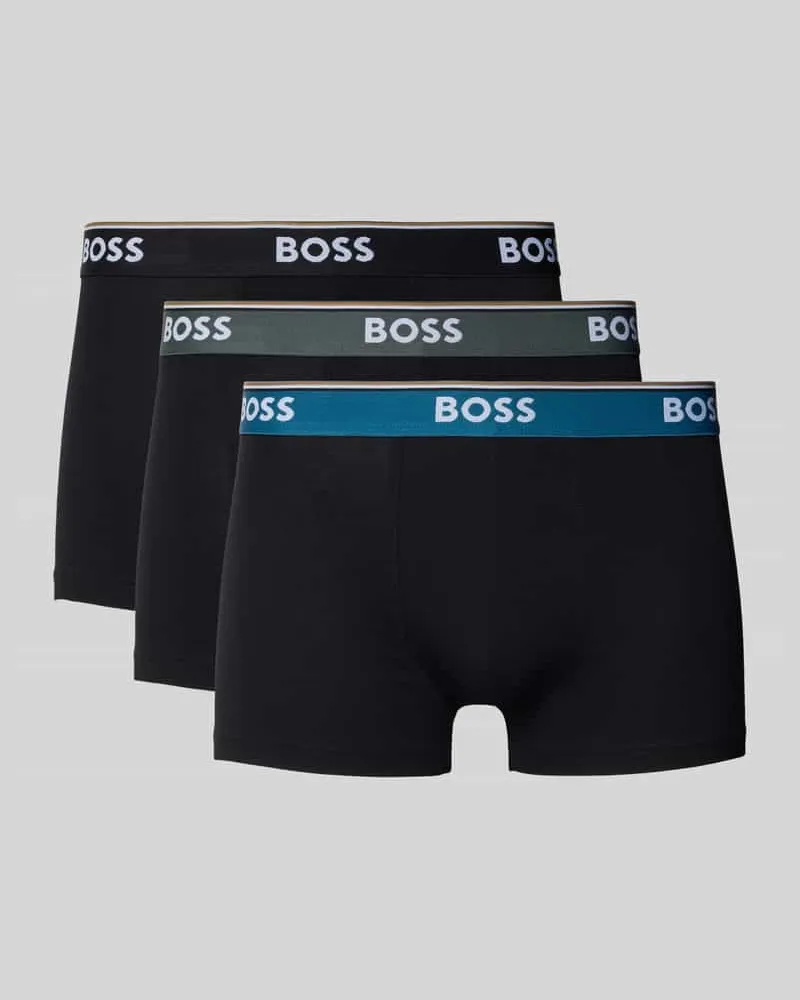 HUGO BOSS Trunks mit Logo-Bund im 3er-Pack Black