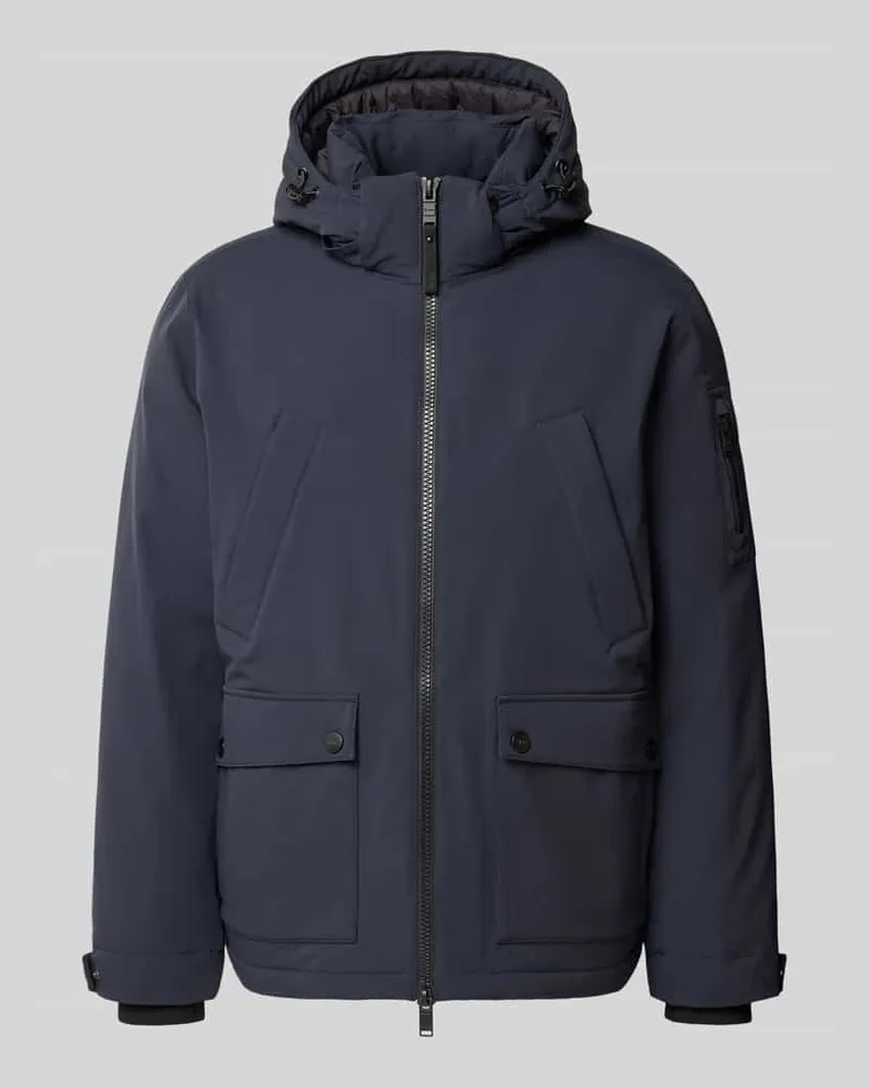 Brax Regular Fit Funktionsjacke mit abnehmbarer Kapuze Marine
