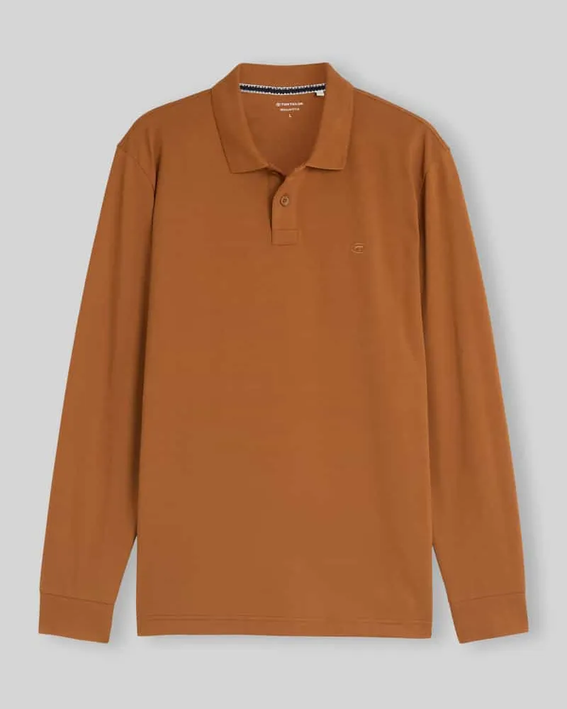 Tom Tailor Poloshirt mit Logo-Detail Camel