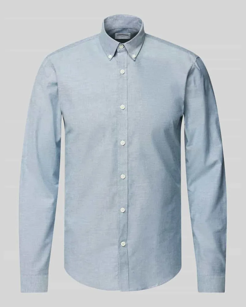 Lindbergh Slim Fit Freizeithemd mit Knopfleiste Modell 'Oxford 
