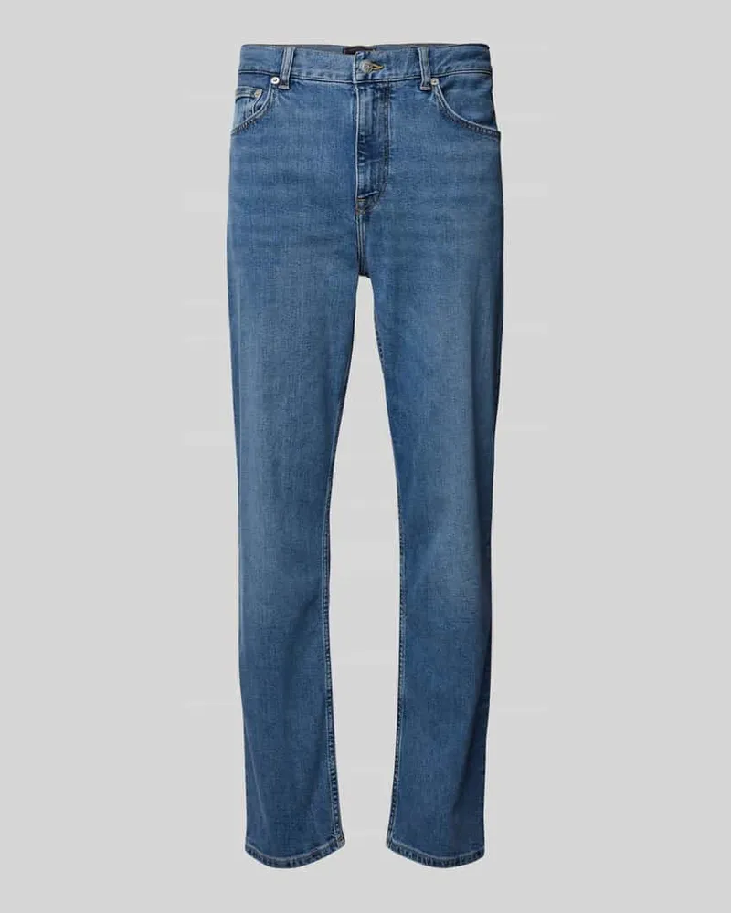 Tommy Hilfiger Regular Fit Jeans im 5-Pocket-Design Modell 'HARLEM Jeansblau