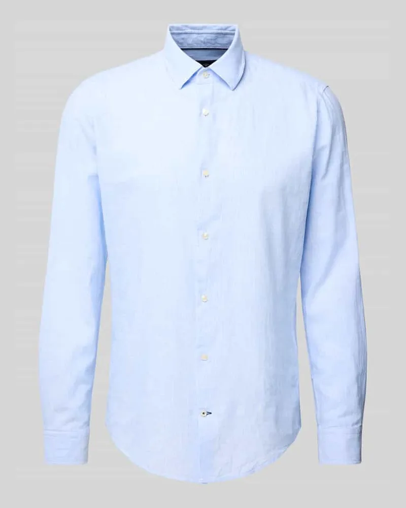 JOOP! Slim Fit Freizeithemd aus Leinen-Baumwoll-Mix 