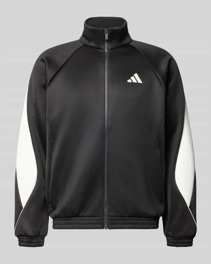 adidas Trainingsjacke mit Logo und Stehkragen Black
