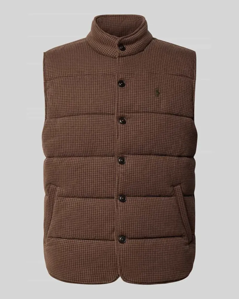 Ralph Lauren Regular Fit Weste aus reiner Baumwolle Mittelbraun