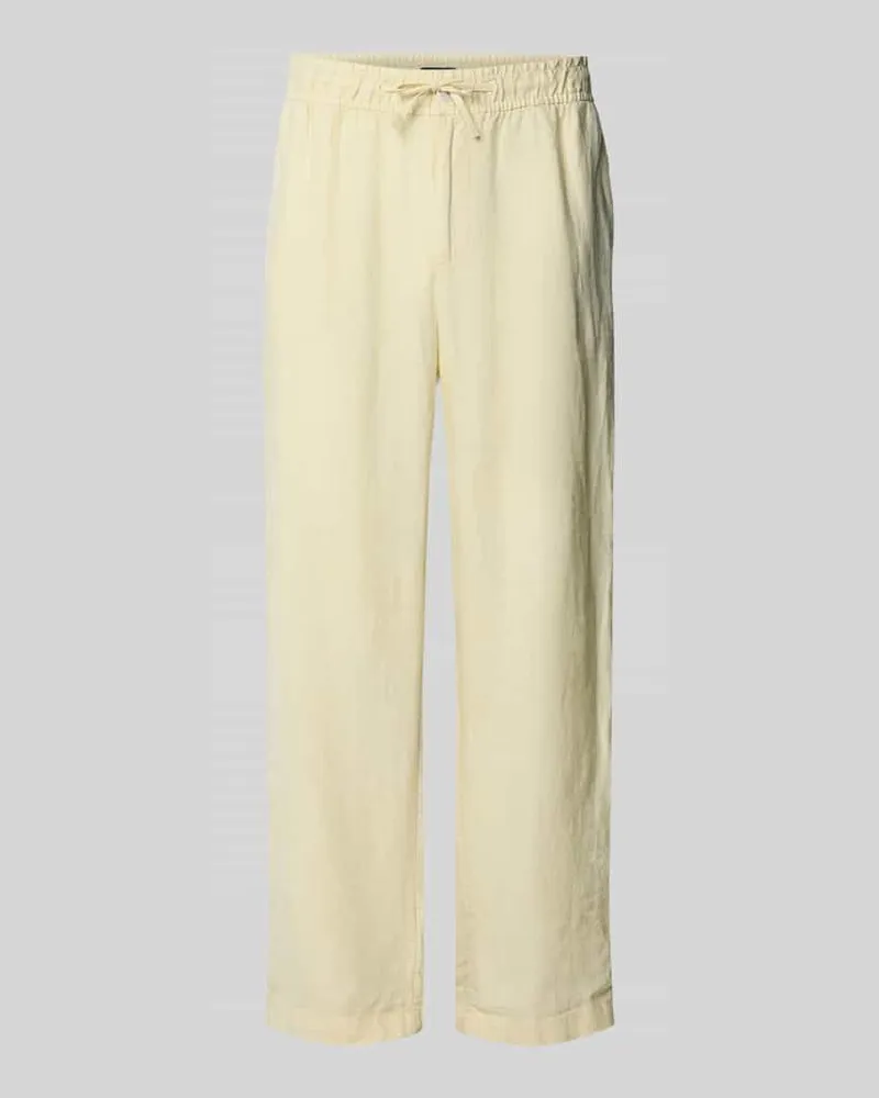 McNeal Leinenhose mit elastischem Bund Hellgelb