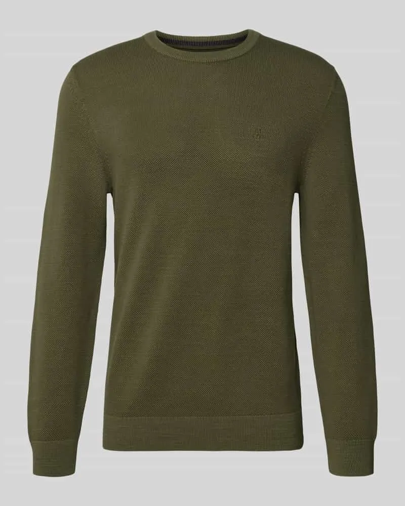 Marc O'Polo Regular Fit Pullover aus reiner Baumwolle Oliv