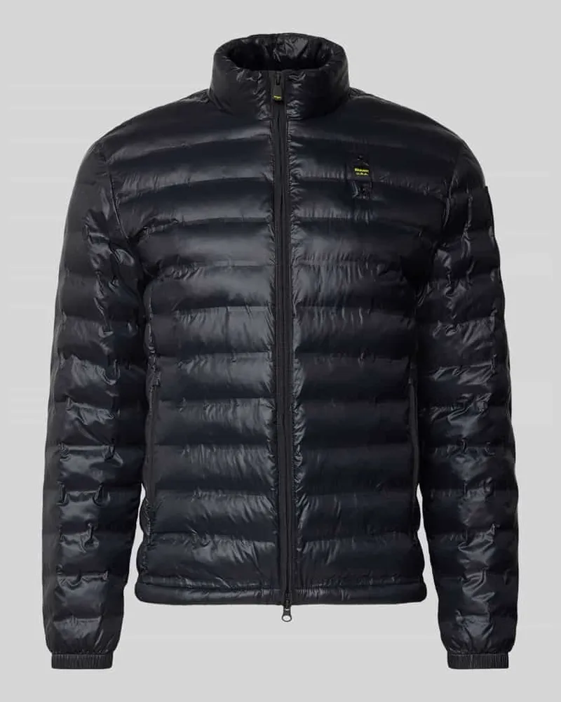 Blauer Regular Fit Jacke in Stepp-Optik Modell 'Sewall Black